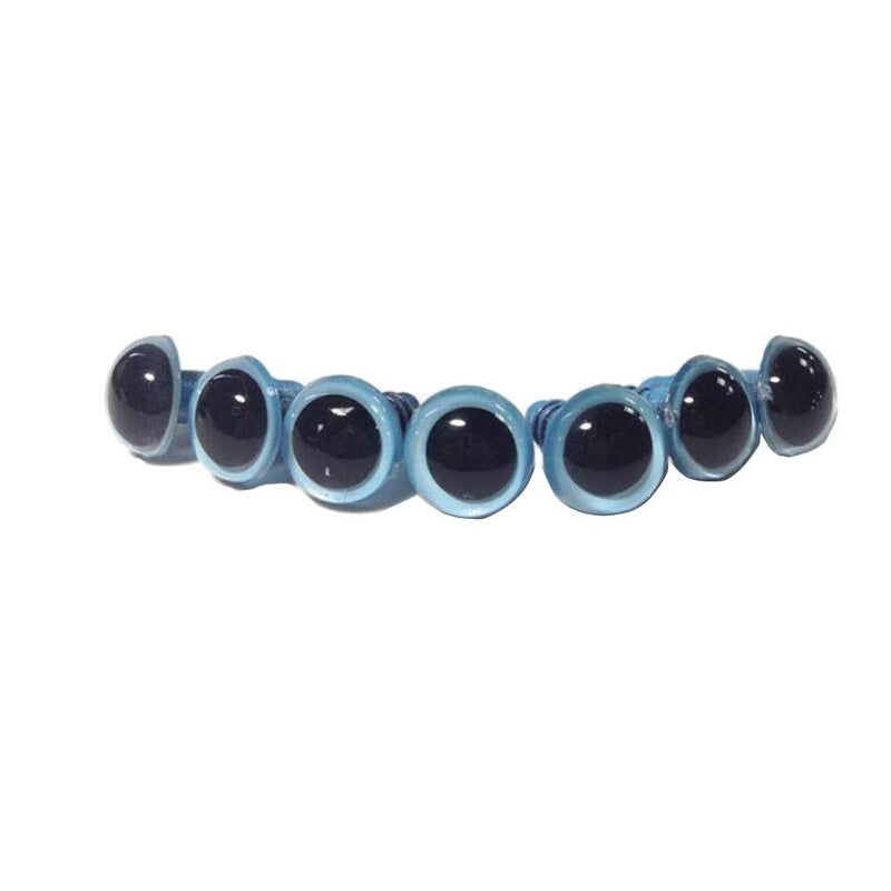 Natuworld 50 Pcs Blue Plastic Safety Eyes Round Craft Doll Eyes with Washers Crafting Buttons Accessories for Doll Bear Plush Animal and DIY Craft Making (18mm) - Image 3